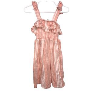 Jessica Simpson Kid's Coral Pink Striped Dress